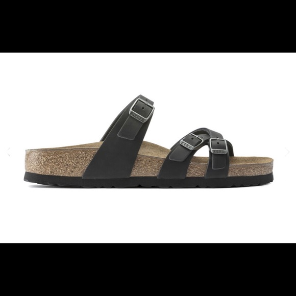 NWT Birkenstock Franca Oiled-Leather Black Sandals - Picture 12 of 14